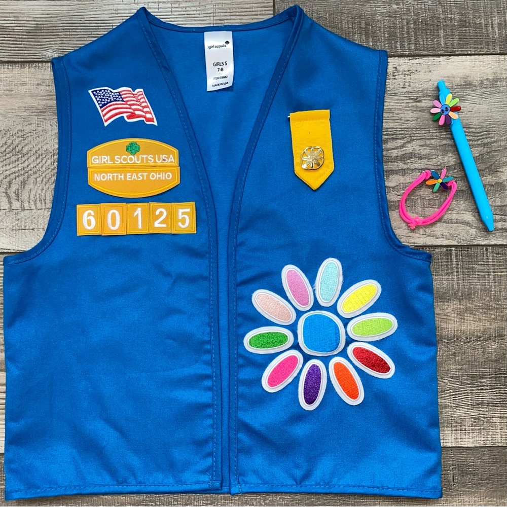 Official Daisy Girl Scout Vest Uniform Petals